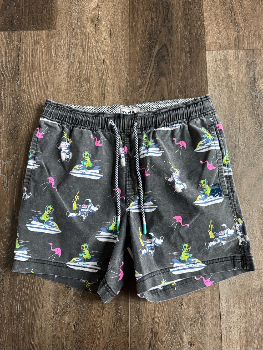 Party Pants Alien Jet Ski Swim Trunks Men’s Size Small